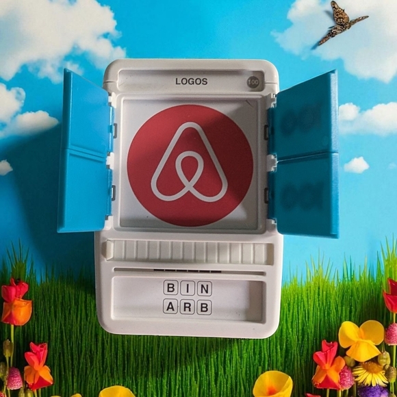 100 PICS Logos Travel Game - Guess 100 Logos Flash Cards with Slide Reveal (EUC) - Picture 2 of 10